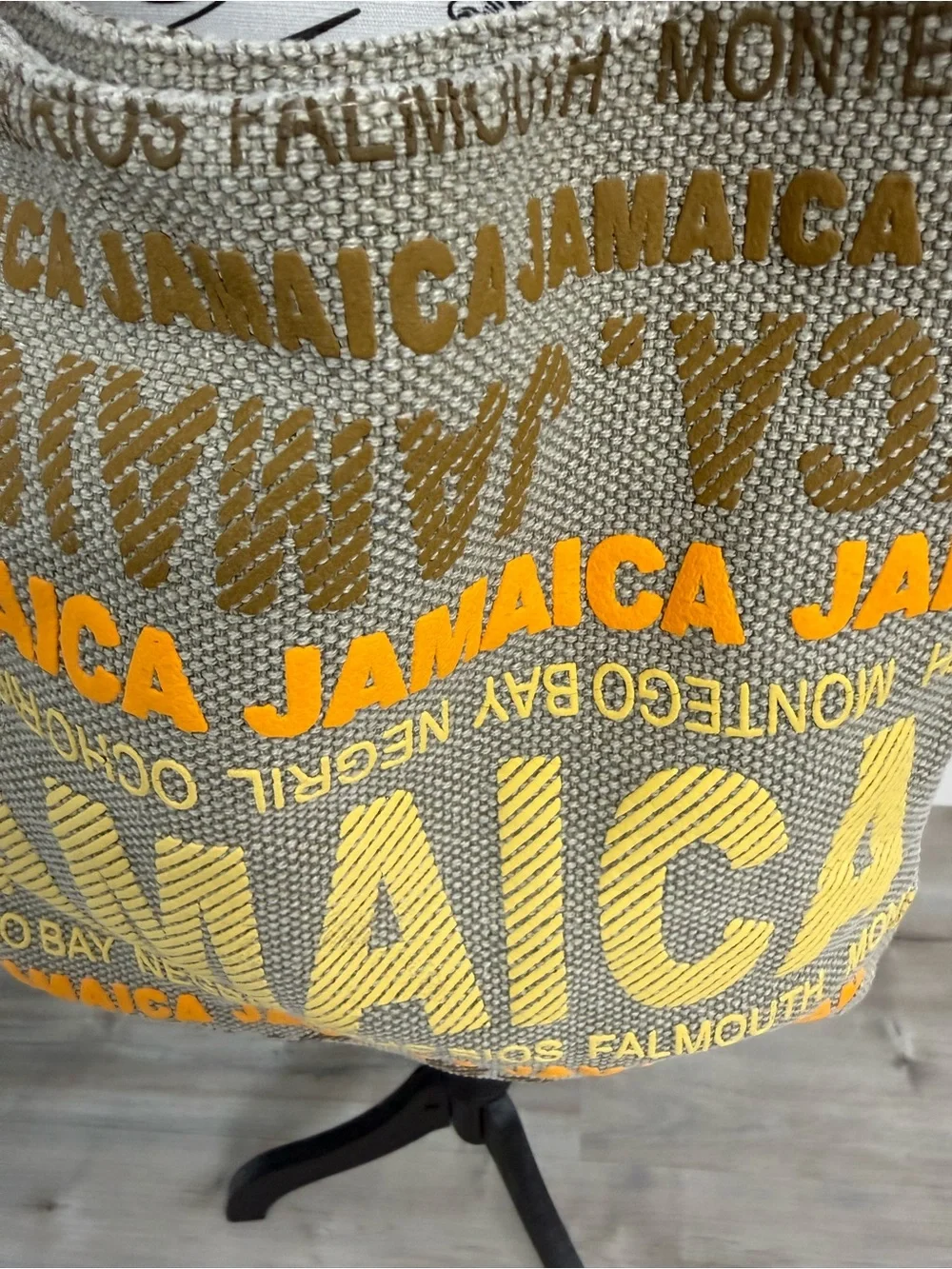 Jamaica Print Canvas Crossbody Bag – Olive & Yellow